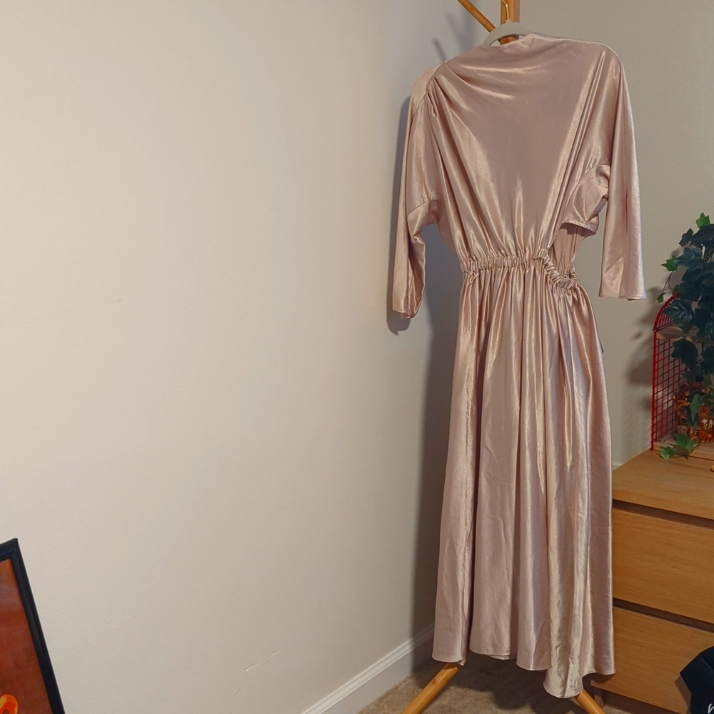 Topshop Champaign gold evening dress